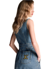 Louis Vuitton Button Front Denim Dress