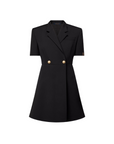 Louis Vuitton Short-Sleeved Tailored Wrap Dress
