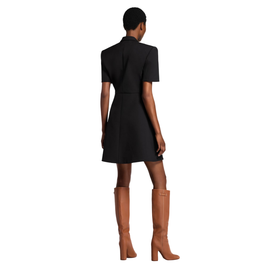 Louis Vuitton Short-Sleeved Tailored Wrap Dress