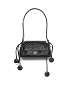 Chanel Clutch With Leather Strap Black