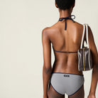 Miu Miu Technical Knit Swimsuit.