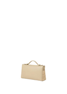 Beige handbag on a light beige background