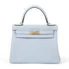 Hermès Kelly 28 Bleu Pale.